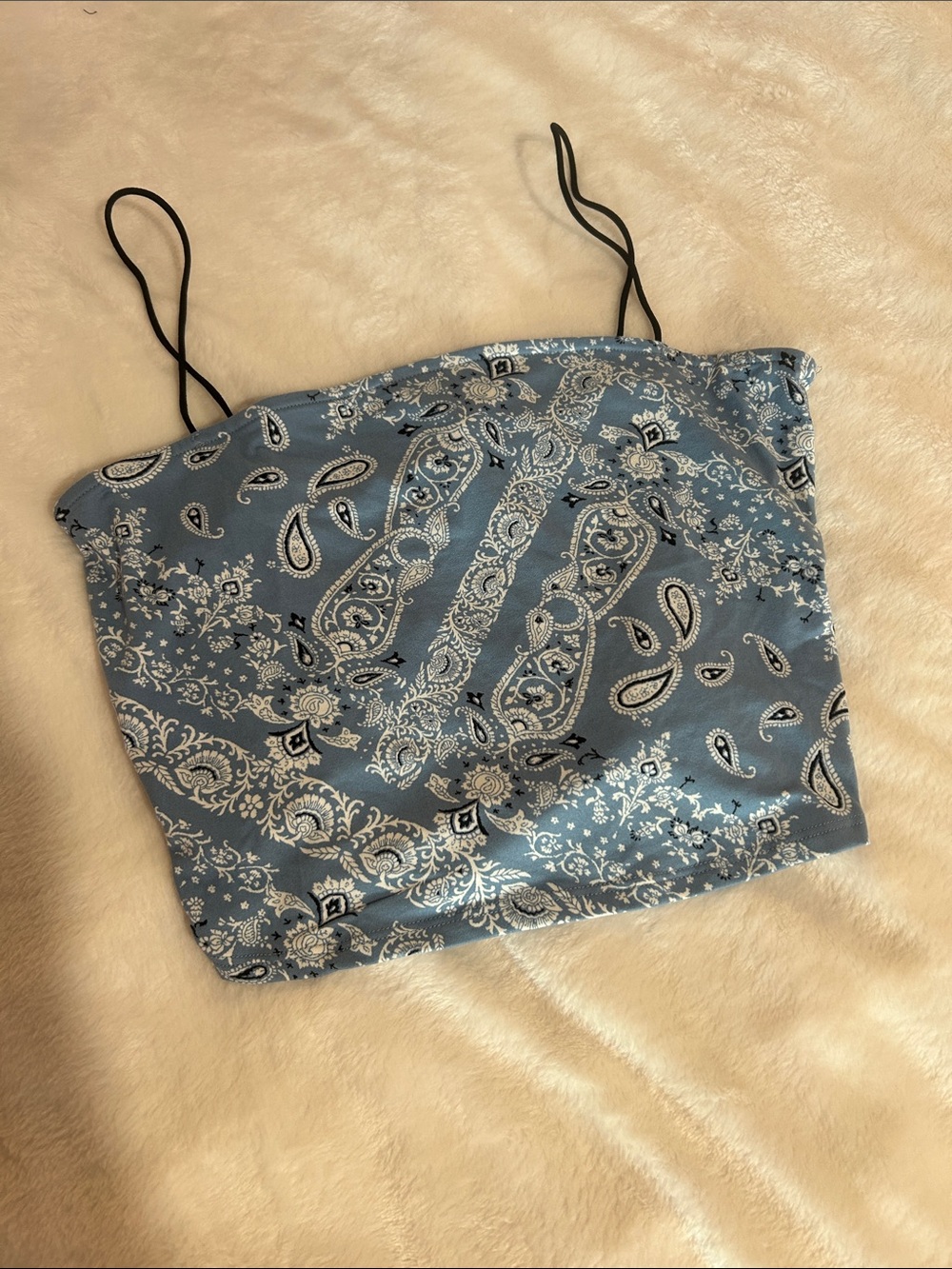 Bear Dance Sky Blue Paisley Camisole